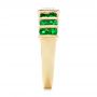 14k Yellow Gold Custom Emerald And Diamond Engagement Ring - Side View -  103218 - Thumbnail