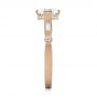 14k Rose Gold 14k Rose Gold Custom Sandblasted Diamond Engagement Ring - Side View -  103379 - Thumbnail
