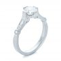 18k White Gold Custom Sandblasted Diamond Engagement Ring