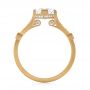 18k Yellow Gold Custom Sandblasted Diamond Engagement Ring - Front View -  103379 - Thumbnail