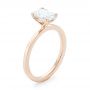 18k Rose Gold 18k Rose Gold Custom Solitaire Diamond Engagement Ring - Three-Quarter View -  102876 - Thumbnail