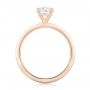 14k Rose Gold 14k Rose Gold Custom Solitaire Diamond Engagement Ring - Front View -  102876 - Thumbnail