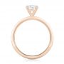 14k Rose Gold 14k Rose Gold Custom Solitaire Diamond Engagement Ring - Front View -  102876 - Thumbnail