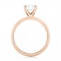 18k Rose Gold 18k Rose Gold Custom Solitaire Diamond Engagement Ring - Front View -  102956 - Thumbnail