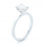 14k White Gold 14k White Gold Custom Solitaire Diamond Engagement Ring - Three-Quarter View -  102876 - Thumbnail