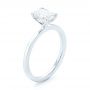 18k White Gold 18k White Gold Custom Solitaire Diamond Engagement Ring - Three-Quarter View -  102876 - Thumbnail