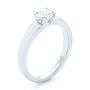 14k White Gold 14k White Gold Custom Solitaire Diamond Engagement Ring - Three-Quarter View -  102943 - Thumbnail
