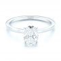 14k White Gold 14k White Gold Custom Solitaire Diamond Engagement Ring - Flat View -  102876 - Thumbnail