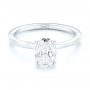 18k White Gold 18k White Gold Custom Solitaire Diamond Engagement Ring - Flat View -  102876 - Thumbnail