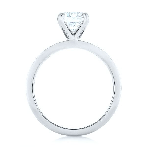 Platinum Platinum Custom Solitaire Diamond Engagement Ring - Front View - 102956