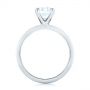 14k White Gold 14k White Gold Custom Solitaire Diamond Engagement Ring - Front View -  102956 - Thumbnail