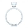  Platinum Platinum Custom Solitaire Diamond Engagement Ring - Front View -  102956 - Thumbnail
