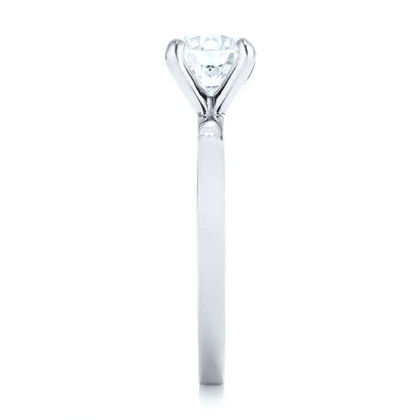  Platinum Platinum Custom Solitaire Diamond Engagement Ring - Side View -  102956