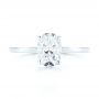  Platinum Platinum Custom Solitaire Diamond Engagement Ring - Top View -  102876 - Thumbnail