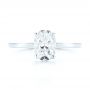 18k White Gold 18k White Gold Custom Solitaire Diamond Engagement Ring - Top View -  102876 - Thumbnail