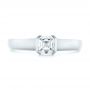  Platinum Platinum Custom Solitaire Diamond Engagement Ring - Top View -  102943 - Thumbnail
