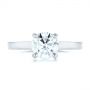 18k White Gold 18k White Gold Custom Solitaire Diamond Engagement Ring - Top View -  102956 - Thumbnail