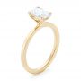 18k Yellow Gold Custom Solitaire Diamond Engagement Ring - Three-Quarter View -  102876 - Thumbnail
