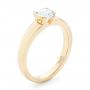 18k Yellow Gold Custom Solitaire Diamond Engagement Ring - Three-Quarter View -  102943 - Thumbnail