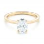 14k Yellow Gold 14k Yellow Gold Custom Solitaire Diamond Engagement Ring - Flat View -  102876 - Thumbnail