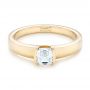 14k Yellow Gold 14k Yellow Gold Custom Solitaire Diamond Engagement Ring - Flat View -  102943 - Thumbnail