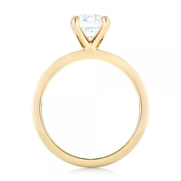 14k Yellow Gold 14k Yellow Gold Custom Solitaire Diamond Engagement Ring - Front View -  102956