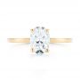 14k Yellow Gold 14k Yellow Gold Custom Solitaire Diamond Engagement Ring - Top View -  102876 - Thumbnail