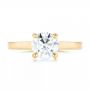 18k Yellow Gold Custom Solitaire Diamond Engagement Ring - Top View -  102956 - Thumbnail