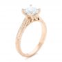 14k Rose Gold 14k Rose Gold Custom Solitaire Diamond Engagement Ring - Three-Quarter View -  102605 - Thumbnail