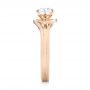 18k Rose Gold 18k Rose Gold Custom Solitaire Diamond Engagement Ring - Side View -  103638 - Thumbnail