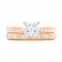 14k Rose Gold 14k Rose Gold Custom Solitaire Diamond Engagement Ring - Top View -  102605 - Thumbnail