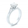 14k White Gold 14k White Gold Custom Solitaire Diamond Engagement Ring - Three-Quarter View -  103638 - Thumbnail
