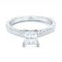  Platinum Platinum Custom Solitaire Diamond Engagement Ring - Flat View -  102605 - Thumbnail