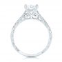 18k White Gold 18k White Gold Custom Solitaire Diamond Engagement Ring - Front View -  102605 - Thumbnail