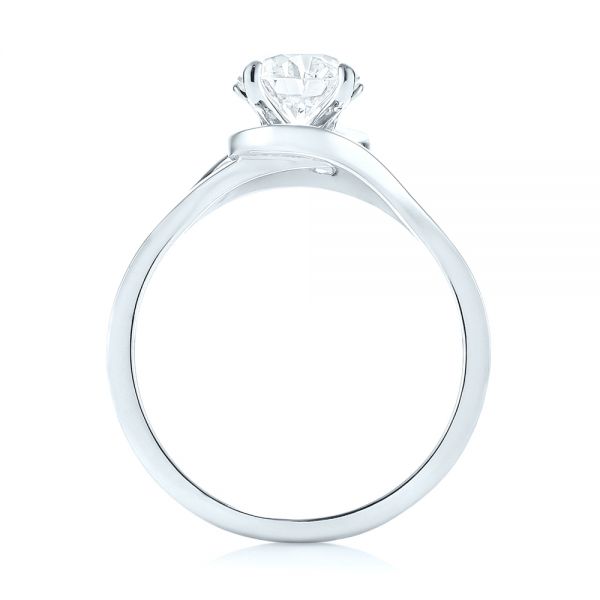 Platinum Platinum Custom Solitaire Diamond Engagement Ring - Front View - 103638