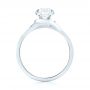 14k White Gold 14k White Gold Custom Solitaire Diamond Engagement Ring - Front View -  103638 - Thumbnail