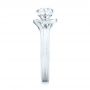14k White Gold 14k White Gold Custom Solitaire Diamond Engagement Ring - Side View -  103638 - Thumbnail
