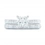 18k White Gold 18k White Gold Custom Solitaire Diamond Engagement Ring - Top View -  102605 - Thumbnail