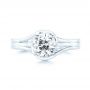 14k White Gold 14k White Gold Custom Solitaire Diamond Engagement Ring - Top View -  103638 - Thumbnail