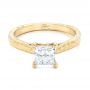 18k Yellow Gold 18k Yellow Gold Custom Solitaire Diamond Engagement Ring - Flat View -  102605 - Thumbnail