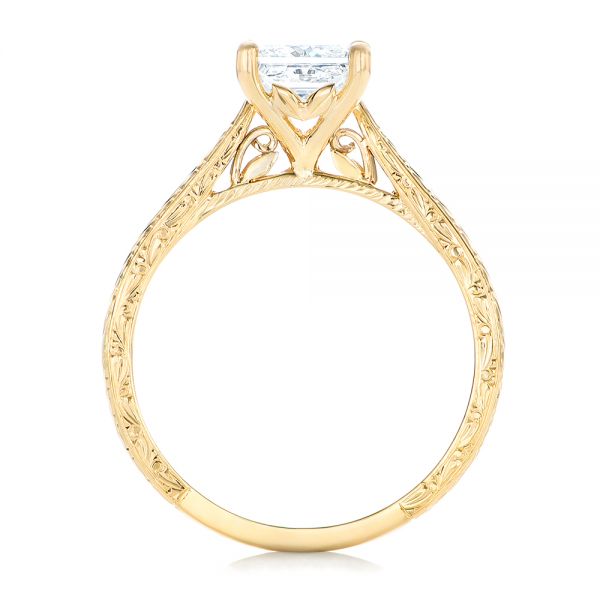 18k Yellow Gold 18k Yellow Gold Custom Solitaire Diamond Engagement Ring - Front View -  102605