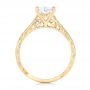 14k Yellow Gold Custom Solitaire Diamond Engagement Ring - Front View -  102605 - Thumbnail