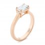 18k Rose Gold 18k Rose Gold Custom Solitaire Engagement Ring - Three-Quarter View -  104066 - Thumbnail