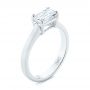 14k White Gold 14k White Gold Custom Solitaire Engagement Ring - Three-Quarter View -  104066 - Thumbnail