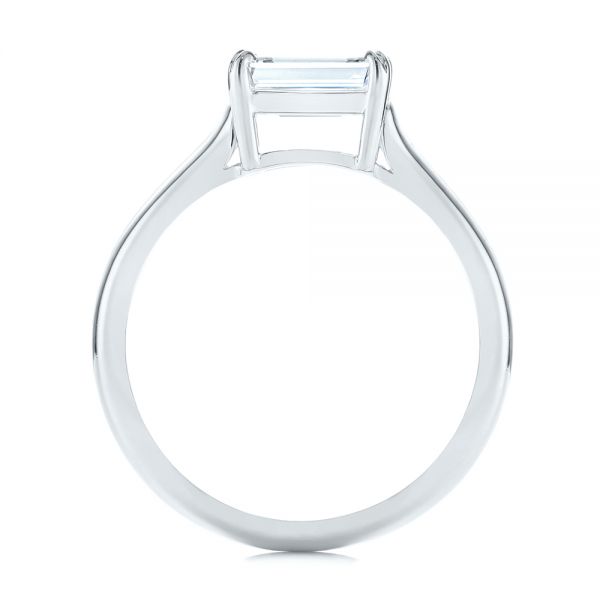 18k White Gold 18k White Gold Custom Solitaire Engagement Ring - Front View - 104066