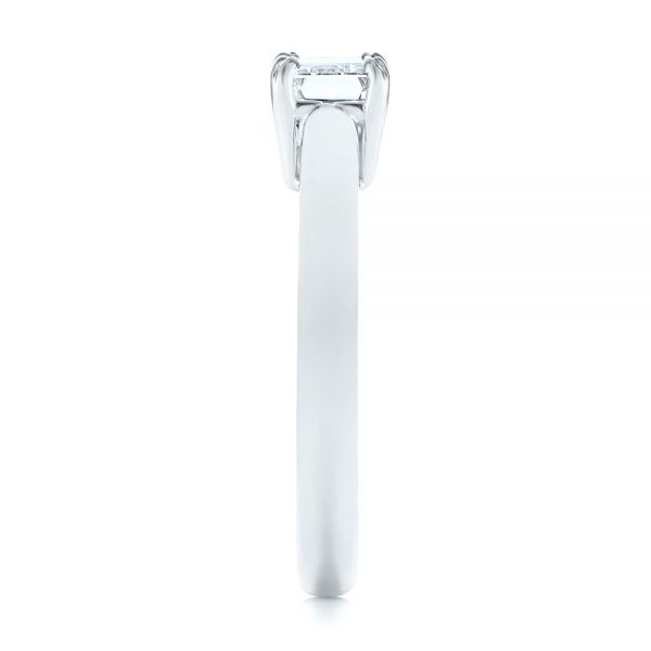 18k White Gold 18k White Gold Custom Solitaire Engagement Ring - Side View - 104066