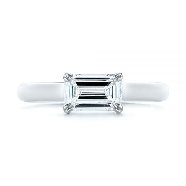  Platinum Platinum Custom Solitaire Engagement Ring - Top View -  104066