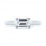  Platinum Platinum Custom Solitaire Engagement Ring - Top View -  104066 - Thumbnail