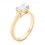 18k Yellow Gold Custom Solitaire Engagement Ring - Three-Quarter View -  104066 - Thumbnail