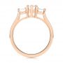 14k Rose Gold 14k Rose Gold Custom Three Stone Diamond Engagement Ring - Front View -  104058 - Thumbnail